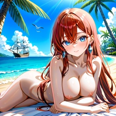 Sexy girl on the beach. Image #1986