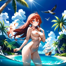 Sexy girl on the beach. Image #2000