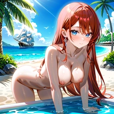 Sexy girl on the beach. Image #2006